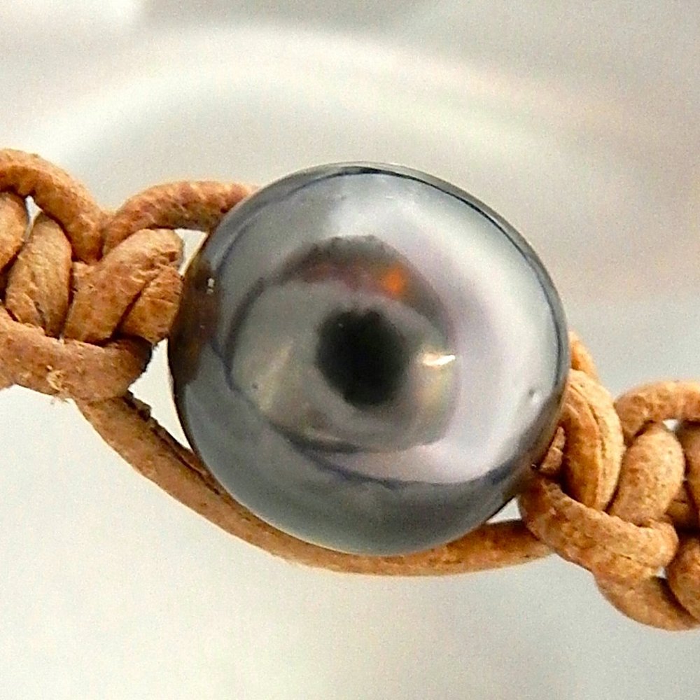 Tahitian BLACK South Sea pearl bracelet